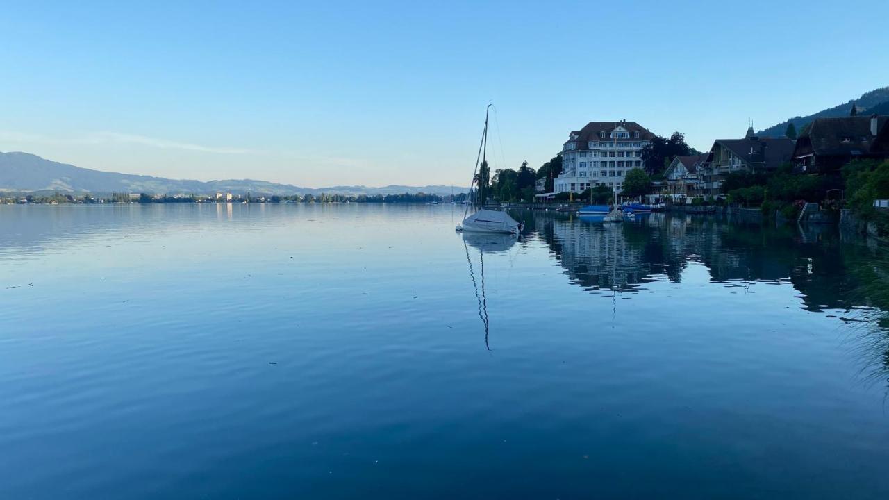 Hotel Restaurant Bellevue Au Lac Thun Exterior photo