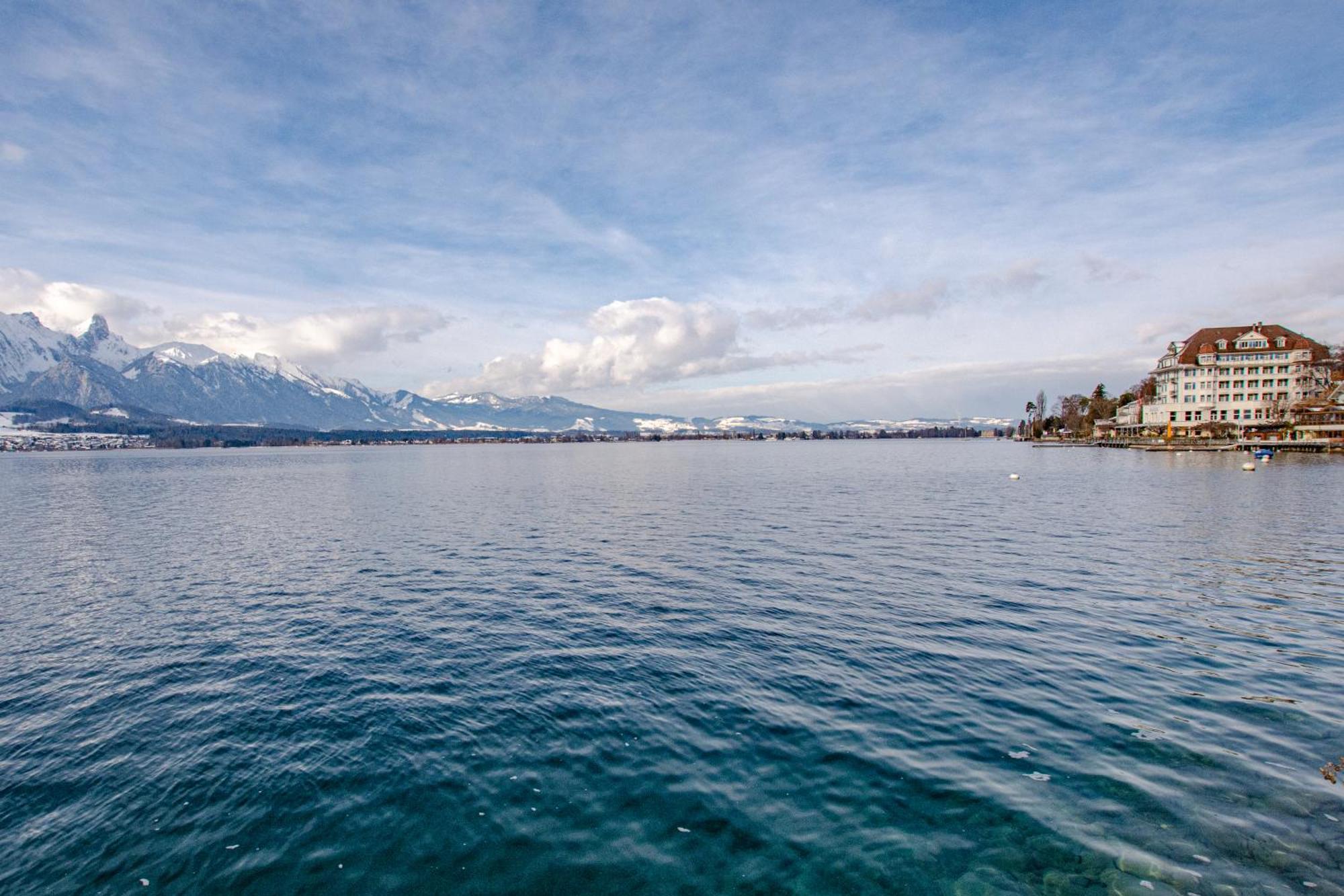 Hotel Restaurant Bellevue Au Lac Thun Exterior photo