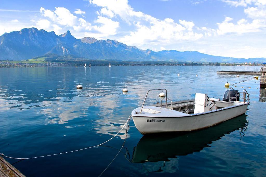Hotel Restaurant Bellevue Au Lac Thun Exterior photo